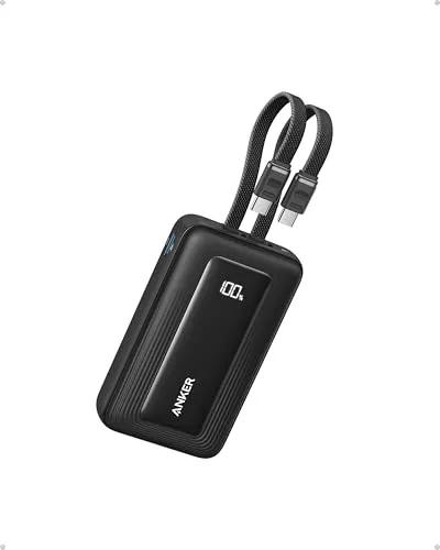 Anker Zolo Powerbank 2025 Upgrade – 45W Schnellladung, 20.000 mAh - Das neueste 2025 Upgrade mit zwei integrierten USB-C Kabeln bietet schnelles Laden für iPhone 17, Galaxy und mehr. Kompakt, leicht und mit geprüfter Qualität – ideal für unterwegs.