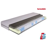 Breckle Pro Somna TFK Matratze 100 x 200 cm - Matratze mit 7-Zonen Taschenfederkern für optimalen Schlafkomfort, punktelastisch und ideal für alle Schlafpositionen. Abnehmbarer Bezug für Hygiene und Frische.