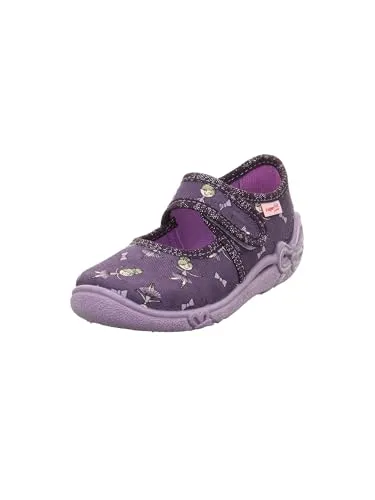 Superfit Mädchen BELINDA Hausschuhe, LILA/MEHRFARBIG 8530 - Hausschuhe für Mädchen mit bezauberndem Motiv, vegan und rutschhemmend für sicheren Halt, ideal für fantasievolle Kids.
