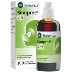 Sinupret Saft für Kinder - Pflanzliches Arzneimittel zur Linderung von festsitzendem Schnupfen und Erkältungsbeschwerden. Mit einzigartiger 5-Pflanzenkombination und leckerem Kirschgeschmack, speziell für Kinder ab 2 Jahren.