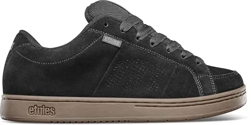 Etnies Herren Kingpin Skate-Schuh – Schwarz/Dunkelgrau, Größe 42 EU - Etnies Kingpin – Robuster Skate-Schuh im Retro-Style der 90er. Ideal für Skateboarding oder Alltag. Gepolsterte Zunge und Kragen sorgen für hohen Tragekomfort.
