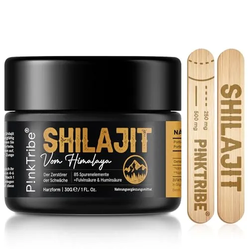 Shilajit Reines Himalaya Shilajit-Harz, Gold Qualität - Shilajit, hochwirksamer Phytokomplex aus dem Himalaya, vegan und rein. Reich an Fulvinsäure und Mineralien, ideal zur Unterstützung des Wohlbefindens.