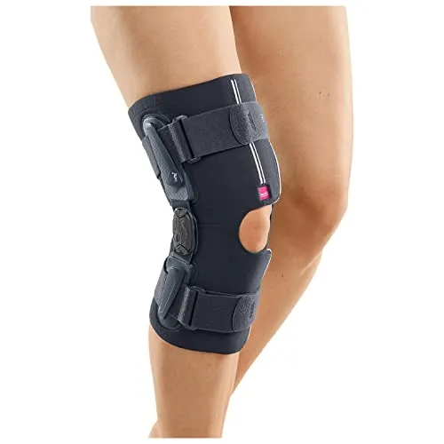 medi Stabimed pro Knieorthese geschlossen Grau Größe S - Kniebandage mit stabilisierenden Gelenken, schützt vor Hyperextension und verbessert die Propriozeption