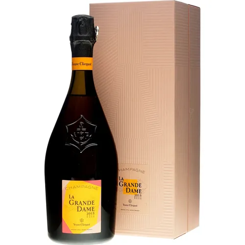 Champagner Veuve Clicquot - La Grande Dame 2015 Rosé - Exklusive Geschenkbox - Erleben Sie den luxuriösen Jahrgang Champagner La Grande Dame 2015 in einer eleganten Geschenkbox. Perfekt für besondere Anlässe, vereint er frische Frucht- und florale Noten mit mineralischer Finesse.