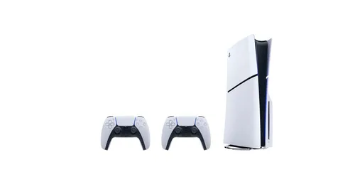 PlayStation 5 Slim - 1TB SSD Bundle mit 2 DualSense Controllern, revolutionäres Gaming-Erlebnis in schlankem Design