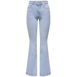 ONLY Onlblush Md Retro Flared DNM Dia322 Noos - Stylische Jeans für Jugendliche im Retro-Fit mit ausgestelltem Bein. Ausgestattet mit Gürtelschlaufen und einem praktischen Haken- und Ösenverschluss für optimalen Tragekomfort.