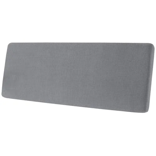 SYLC Sofa Sitzkissenbezug, Sofa Sitzkissenbezug Stretch, Elastischer Kissenbezüge, Husse Überzug Bezug Für Sofa Sitzkissen, rutschfest Stoff Tartan (Hellgrau,Großer 2-Sitzer)