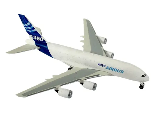 Revell 63808 Model Set Airbus A380 - Maßstab 1:288, 47 Teile, inklusive Pinsel und Farben für begeisterte Modellbauer und Luftfahrt-Enthusiasten