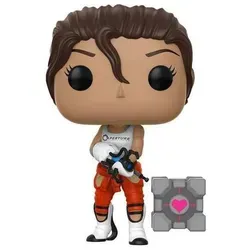 Funko Pop - Portal 2 - Chell mit Portal Gun 9cm - Actionfigur aus Vinyl, detailreich und ca. 9 cm groß. Ideal für Sammler und Fans des Videospiels Portal 2. Lieferung in einer bedruckten Fensterbox.