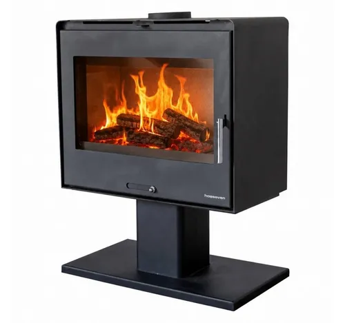 Hosseven Kaminofen 10 kW – Effizienter Holzofen für Ihr Wohnzimmer - Der Hosseven Kaminofen 10 kW bietet zuverlässige Wärme für Wohnräume und Ferienhäuser. Mit einem hohen Wirkungsgrad von 82,03 % und einem großzügigen Brennraum ist er ideal für effizientes Heizen ohne Strom.