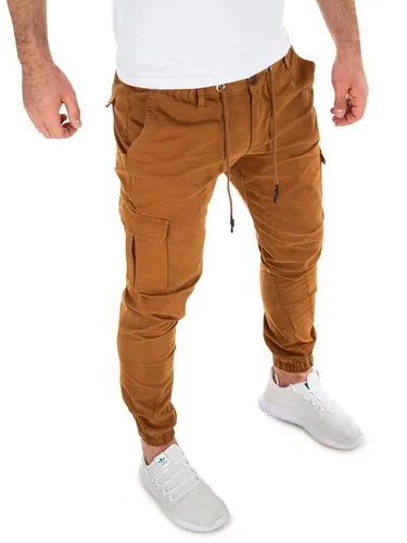 Yazubi Cargohose Elijah Herren Cargo Chino in Tapered-Form mit gedrehtem Bein