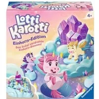 Ravensburger 22580 - Lotti Karotti Einhorn-Edition - Gesellschaftsspiel für 2-4 Kinder ab 4 Jahren, mit spannenden Wettläufen und überraschenden Wendungen durch den einzigartigen Spielmechanismus.