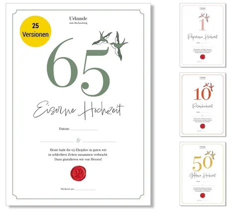 Frank Paperman Hochzeitskarte, Geschenk Hochzeitstag, Ehejubiläum, Urkunde Hochzeitstag, floral, Geschenkideen Hochzeitstag, Vordruck DIN-A4