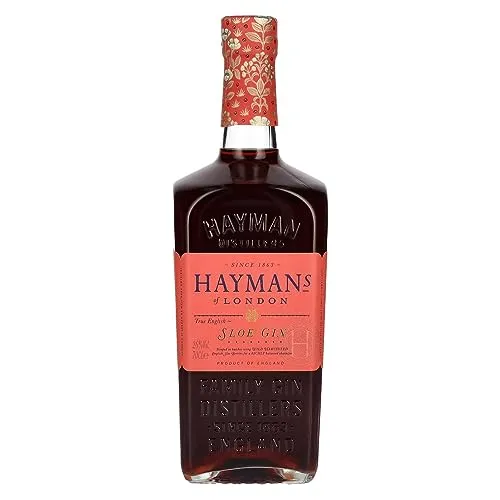 Hayman‘s Sloe Gin 26% Vol. – Rubinroter Schlehengin aus London - Premium Gin mit angenehmen Wacholder- und Kräuteraromen, ausgezeichnet mit dem Gin Masters Gold Award. Nachhaltig produziert und 100% recycelbare Flaschen.