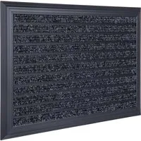 relaxdays Fußmatte Aluminium, schwarz, 50 x 80 cm - Robuste Schmutzmatte mit stabilem Aluminiumrahmen für Innen- und Außenbereiche. Die rutschfeste Unterseite sorgt für sicheren Halt, während die harten Polyesterfasern Schmutz und Feuchtigkeit zuverlässig aufnehmen.