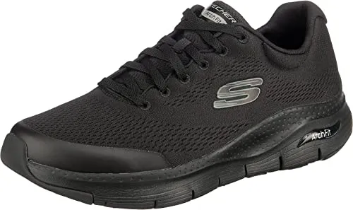 Skechers Arch Fit Schuhe für Herren, schwarz (44) - Sneaker mit sportlichem Design und maximalem Komfort dank Arch Fit-Fußbettsystem und elastischem Dämpfungssystem für optimale Fußhaltung.