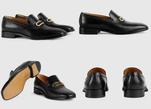 GUCCI  Lizard G Slip-On Loafers Sneakers Schuhe Mocassin Slippers Shoes New 41