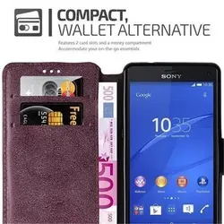 Cadorabo Hülle für Sony Xperia Z3 COMPACT Hülle in Rot Schutzhülle Handyhülle Etui Case Cover
