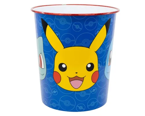 POKEMON JUEGO DE CARTAS Mülleimer Pikachu 10 Lt Abfalleimer für Kinderzimmer mit fröhlichem Design