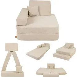Angelove Kindersessel - Faltbare Kindercouch für Kinderzimmer - Sessel fürs Kinderzimmer, bequemer und multifunktionaler Kindersessel aus strapazierfähigem Velours-Kord, ideal zum Sitzen, Spielen und Entspannen.