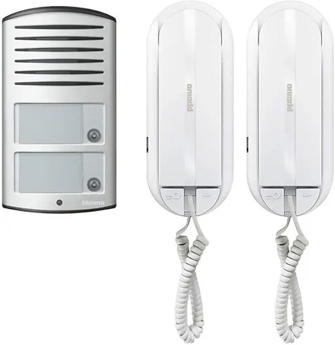Bticino Satz Audio Zweifamilienhaus Linie 2000 Sprint L2 - Türsprechanlage für zwei Familien, mit Wandmontage und 2 Jahren Herstellergarantie, sorgt für mehr Sicherheit und Komfort im Zuhause.