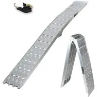 TRUTZHOLM Auffahrrampe klappbar 226 cm - 680 kg Traglast - Laderampe aus robustem Aluminium mit hoher Tragkraft von 680 kg. Klappbar und leicht für einfachen Transport, ideal für Motorräder und Quads. Maximale Sicherheit durch rutschhemmendes Riffelblech.