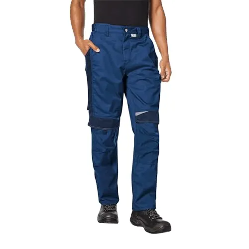 PKA® Bundhose BESTWORK NEW, kornblau/hydronblau, Größe 46 - Arbeits- & Schutzkleidung mit CORDURA®-Kniepolstertaschen für erhöhten Komfort und Langlebigkeit, ideal für Bau, Handwerk und Industrie.