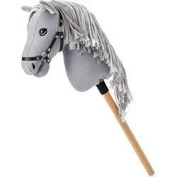 Steckenpferd Apollo, Schimmel am Stock mit Seilmähne - Das perfekte Spielzeug für kleine Reiter! Mit diesem eleganten Schimmel und abnehmbarem Zaumzeug können Kinder fantasievolle Rennen veranstalten. Robuste Materialien garantieren langen Spielspaß. | Alter: 3+ | Kopflänge mit Stange: 73 cm