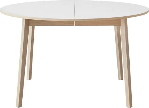 Hammel Furniture Esstisch Basic Single, rund/oval, ausziehbar Ø130–228 cm, mit 2 Einlegeplatten, Melamin/Massivholz – ideal für Familien, langlebig, Scandi Design