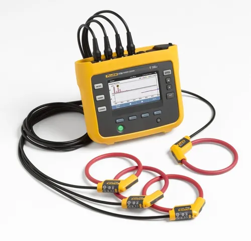 Fluke Netzanalysator FLUKE-1736/EUS - Leistungsanalysator mit 4 Spannungseingangskanälen und digitaler Anzeige, ideal für präzise Messungen von Wirkleistung und Oberwellen in elektrischen Systemen.