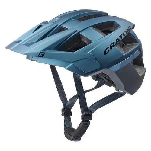Cratoni Fahrradhelm AllSet blau matt, Gr. M/L (58-61cm) - Hochwertiger Fahrradhelm mit höhenverstellbarem Visier und innovativer Air Channel Technologie. Ideal für sicheren und komfortablen Einsatz beim Radfahren, mit 15 Ventilationsöffnungen für optimale Belüftung.