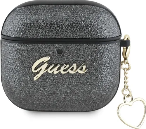Guess Metallic Script Charm Apple AirPods 4 schwarz