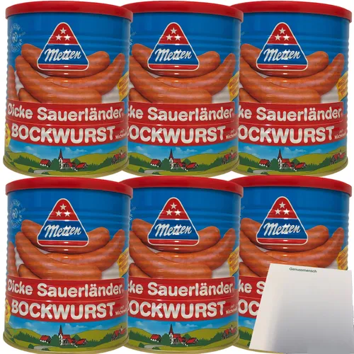 Metten Dicke Sauerländer Bockwurst 5x80g 6er Pack 6x400g Dose  usy Block