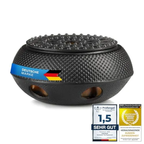 Dimono Gusseisen Teewärmer Stövchen mit Noppenstruktur - Stövchen aus hochwertigem Gusseisen, hitzebeständig und ideal für Teetrinker. Perfekt für robuste Teekannen und sorgt dafür, dass Ihr Tee immer warm bleibt.