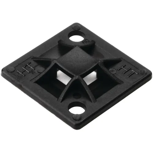 HellermannTyton Montagesockel QM30-PA66-BK-C1 für Kabelbinder - Praktischer Montagesockel in schwarz, passend für Kabelbinder mit einer Breite bis 5,1 mm. Ideal für eine sichere Befestigung durch Kleben oder Schrauben bei Temperaturen von -40 bis 85 °C.