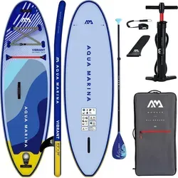 Aqua Marina Vibrant 2,4 m Youth SUP Board - Boards für Stand-Up Paddling: Ideal für Anfänger, bietet Stabilität und Benutzerfreundlichkeit mit einem komfortablen EVA-Fußpolster und einem schnellen Flossenbefestigungssystem.