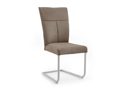 Niehoff Schwingstuhl Super Sedia 1051 in Rocky schlamm - Eleganter Freischwingstuhl mit hochwertigem Microfaserbezug und edlem Edelstahlgestell. Ideal für stilvolle Küchen- und Esszimmer, bietet er Komfort und eine ansprechende Optik für gesellige Runden.