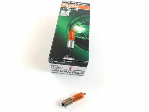 Osram HY21W Ultra Life Lampe 21 Watt 12 Volt 64137ULT BAW9 E1 hy21w lamp bulb