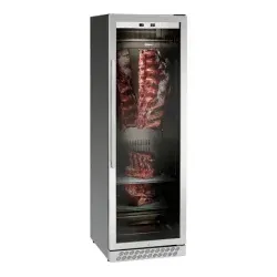 Bartscher Dry Age Schrank 380 - Gastronomiebedarf mit 3-fach-Verglasung und elektronischer Temperaturregelung, ideal für die perfekte Reifung von Fleisch.
