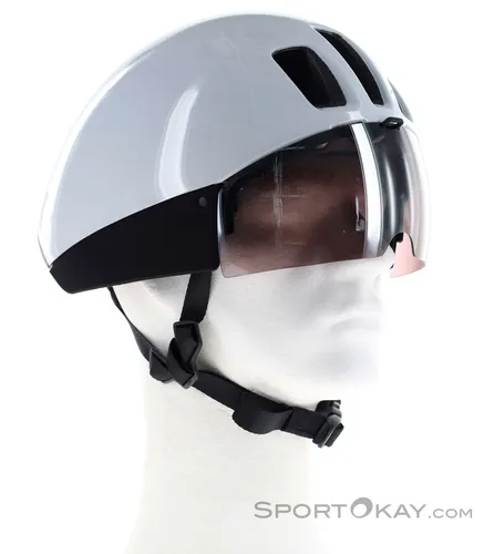 POC Procen Air Helm - hydrogen white (1001) M/54-59cm - Fahrradhelm mit aerodynamischer Polycarbonat-Außenschale und innovativer Belüftung, ideal für Radfahrer, die Geschwindigkeit und Komfort suchen.
