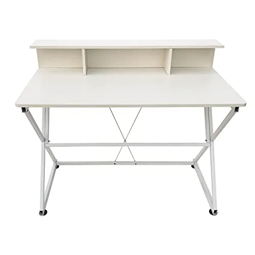 VDD Schreibtisch Tisch Computer Laptop Tough - industrieller moderner Stil - 110 cm breit - weiß