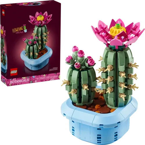 LEGO® Botanicals™ 11509 Blühender Kaktus - Vorbestellung - Kreatives Steckbaustein-Set mit 482 Teilen für Bastelspaß. Ideal für Pflanzenliebhaber und zur Dekoration geeignet. Fördert die Kreativität und Konzentration.