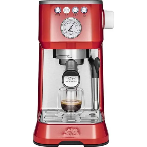 Solis Espressomaschine Barista Perfetta Plus 1170 - Kompakte Siebträgermaschine mit Manometer, PID-Temperaturregler und Dampf- Heißwasserdüse für perfekten Kaffeegenuss