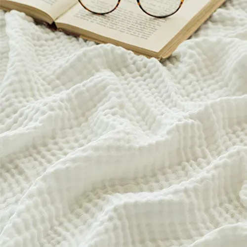 EMME Baumwolle Decke – Weiche und Atmungsaktive Kuscheldecke - Tagesdecken aus 100% Baumwolle, hypoallergen und atmungsaktiv für einen angenehmen Schlaf ohne Überhitzung. Ideal für jede Saison und vielseitig einsetzbar.
