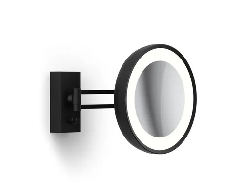 Decor Walther Kosmetikspiegel BS 36 - 3-fach Vergrößerung mit LED-Licht - Schminkspiegel mit 3-fach Vergrößerung und integrierten LED-Lampen für perfektes Licht. Ideal für präzises Make-up und Hautpflege im Bad.