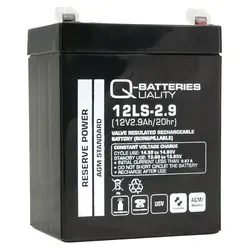 Q-Batteries 12LS-2.9 - 12V 2,9Ah Blei-Vlies Akku AGM VRLA, wartungsfrei und ideal für USV sowie Sicherheitstechnik