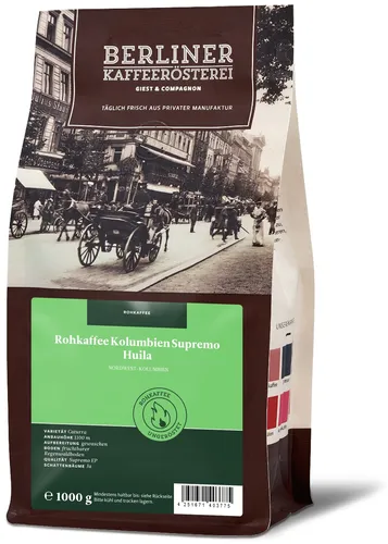 Berliner Kaffeeroesterei DE Rohkaffee Kolumbien Supremo Huila 140400