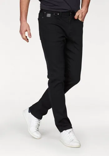 BRUNO BANANI "Hutch" Herren Straight-Jeans - Modische Herrenjeans in schwarz mit Destroyed-Effekten, aus elastischem Denim für hohen Tragekomfort. Ideal für lässige Outfits.