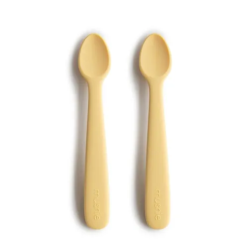 Mushie Silicone Spoon, Daffodil, Fütterlöffel, Spühlmaschinenfest