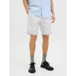 JACK & JONES Herren Chino Shorts Regular Fit 12165604, Weiß, L - Herren-Shorts aus weichem, elastischem Material für perfekten Sitz und ganztägigen Komfort, ideal für formelle und legere Anlässe.